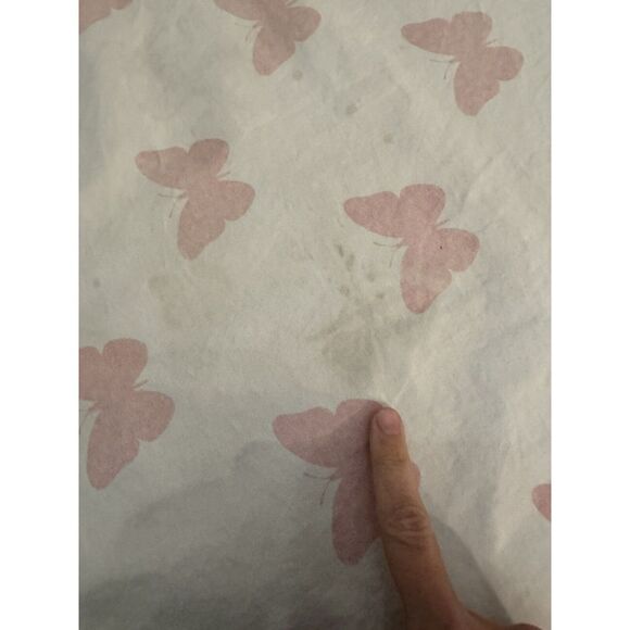 Beddy's Flutterby Pink White Stripped Twin Bedding Set Beddy Minky Girls Kids - Picture 5 of 15